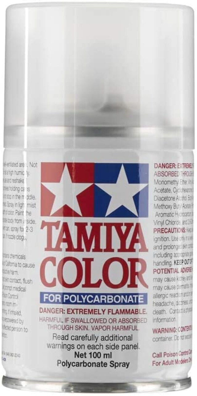 Tamiya PS-55 Flat Clear, Spray 100 ml, For Polycarbinate